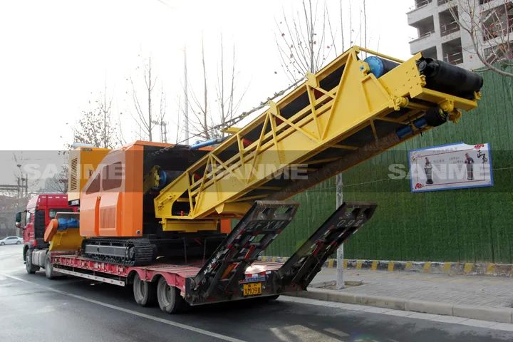 顛覆傳統(tǒng)裝車方式，山美履帶式取料機(jī)助您實(shí)現(xiàn)降本增效、節(jié)能減排！